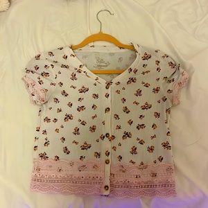 Flower Button Up